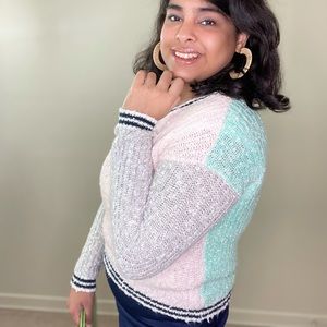 Pastel Color-block Sweater size: M-L